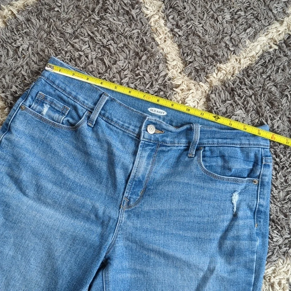 Old Navy Size 10 Denim Jean Bundle Two Pairs Mid And Long Length